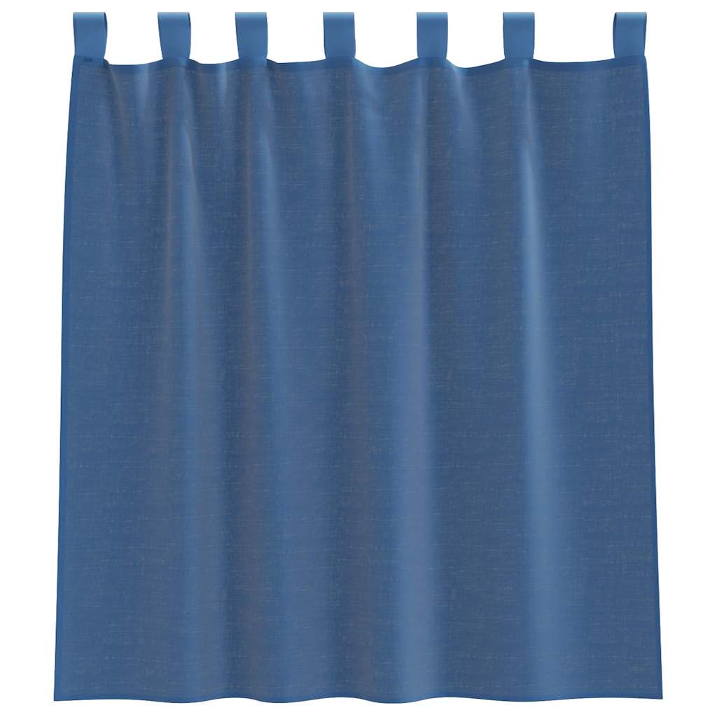 Cortinas de voile com laços 2 pcs cinzento-claro 140x260 cm