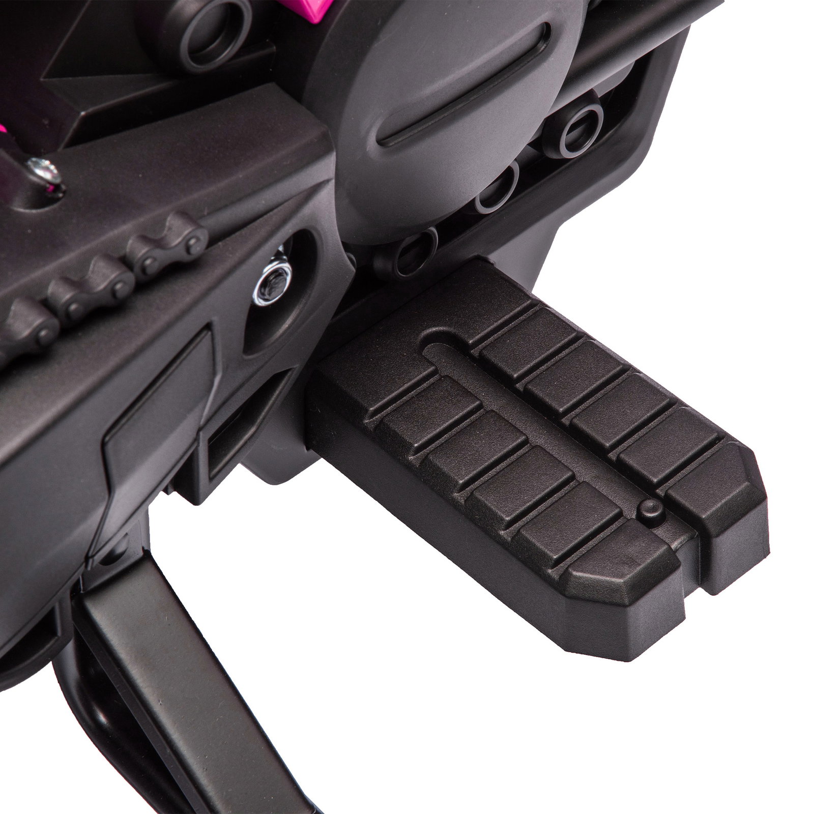Mota elétrica para crianças moto a bateria para crianças 6v com rodas de treino e buzina 105x57x62 cm rosa
