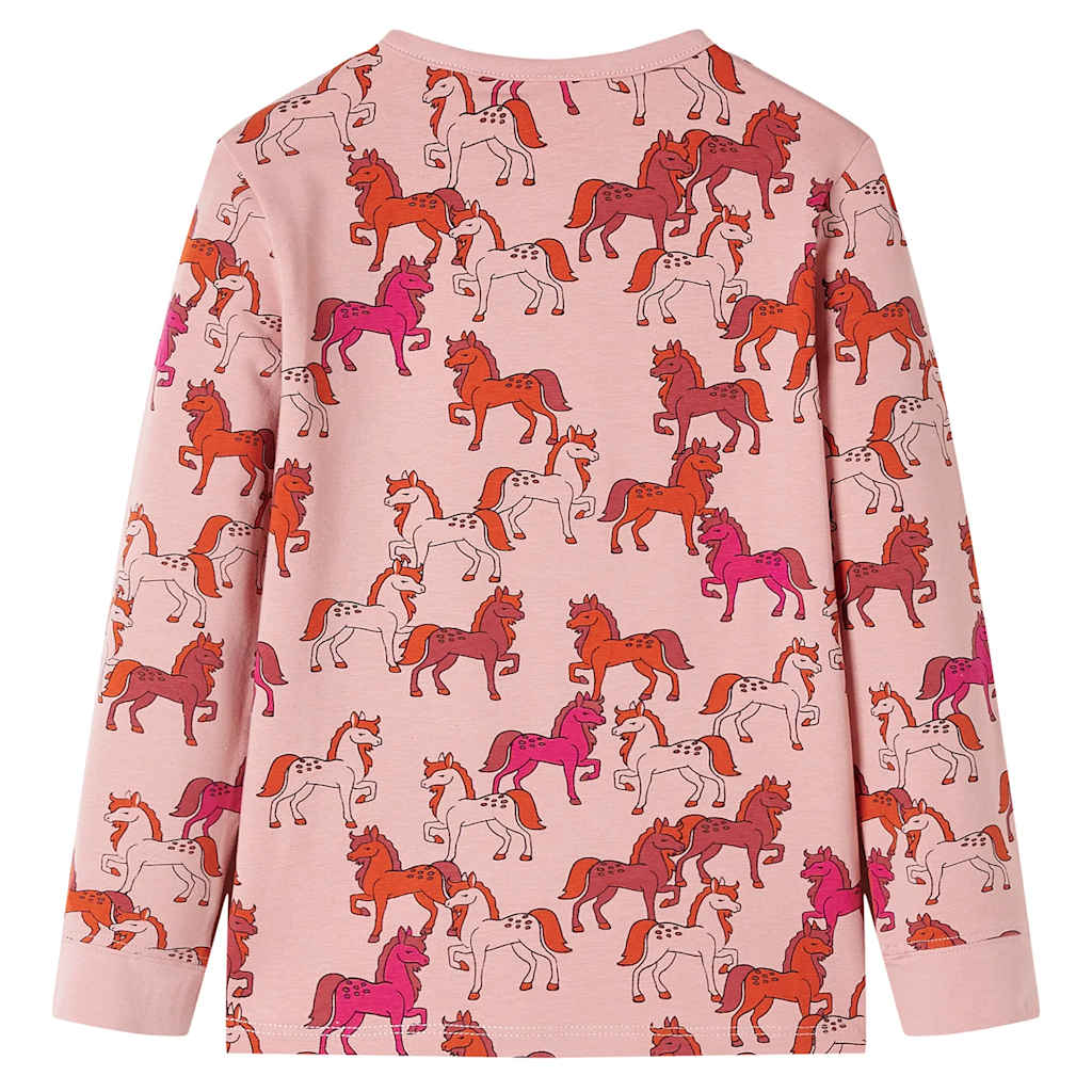 Pijama de manga comprida para criança rosa-claro 92