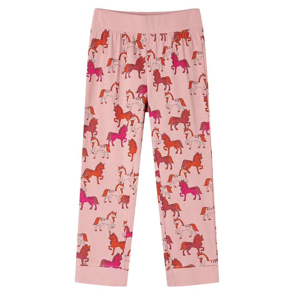 Pijama de manga comprida para criança rosa-claro 92