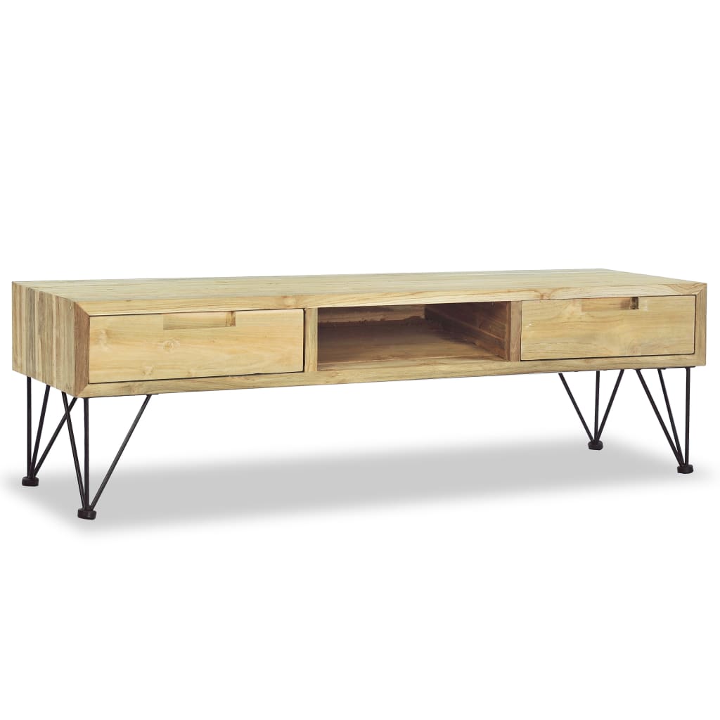 Móvel de TV 120x35x35 cm teca maciça