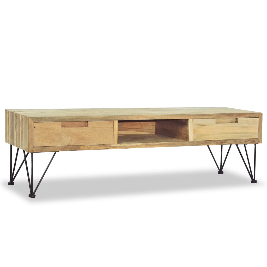 Móvel de TV 120x35x35 cm teca maciça