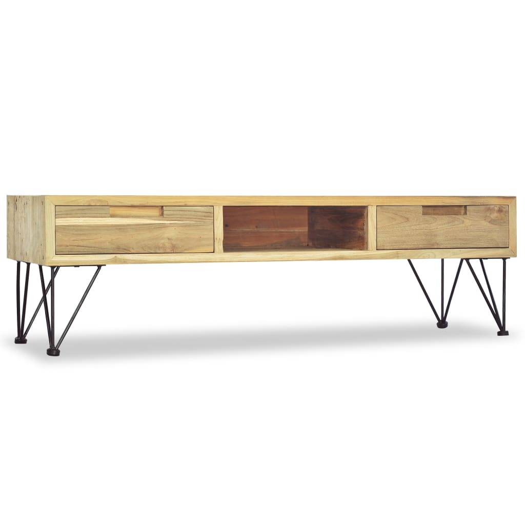 Móvel de TV 120x35x35 cm teca maciça