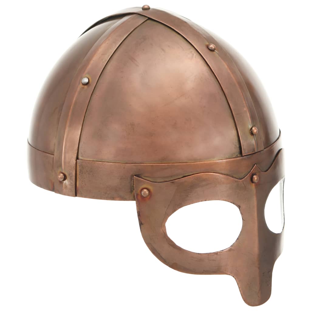 Capacete soldado viking réplica larp aço cobre