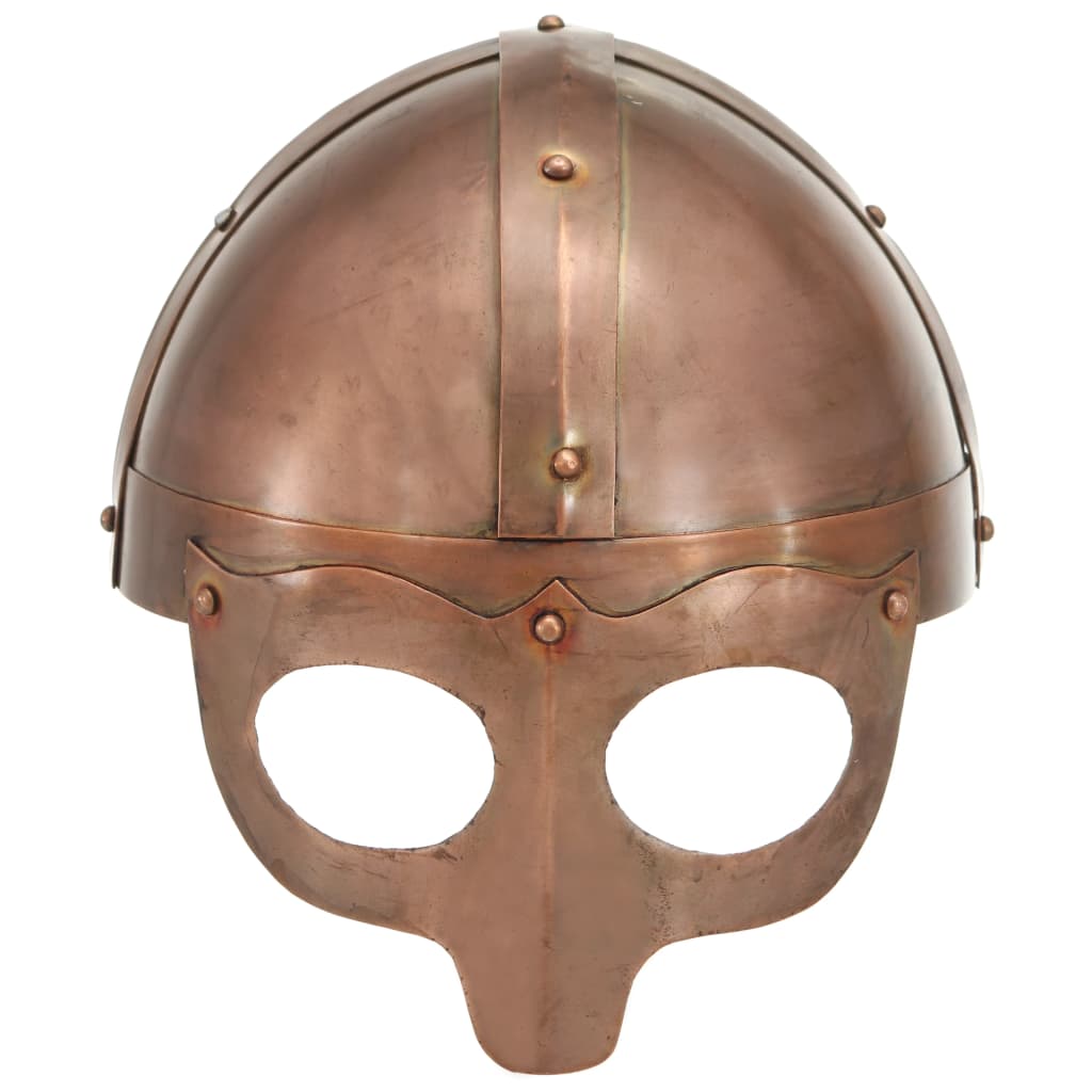 Capacete soldado viking réplica larp aço cobre