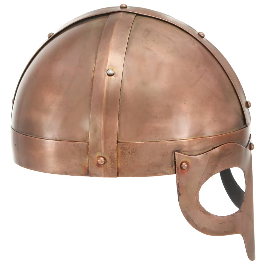 Capacete soldado viking réplica larp aço cobre