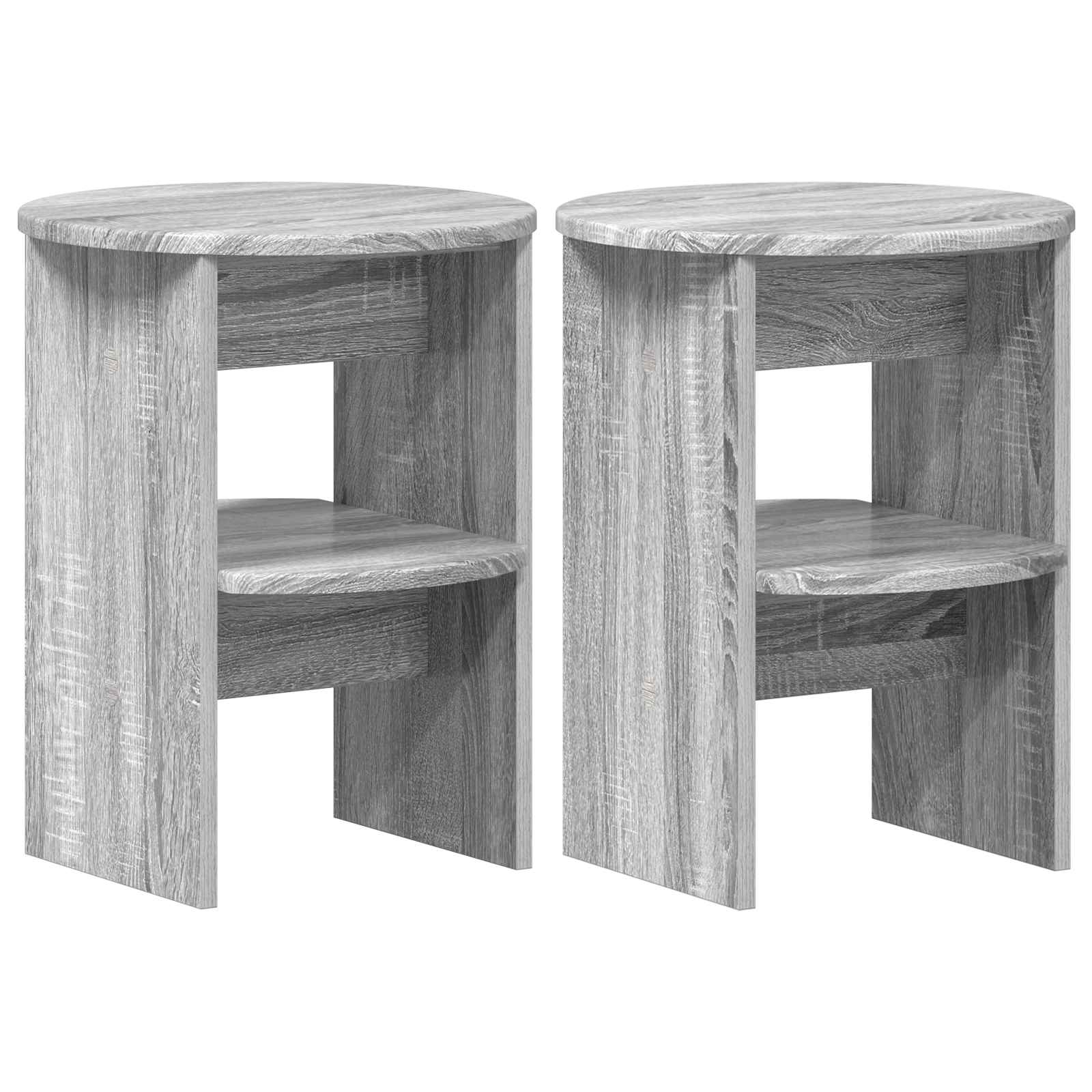 Armário lateral 2 unid. sonoma cinza ø40 x 50 cm