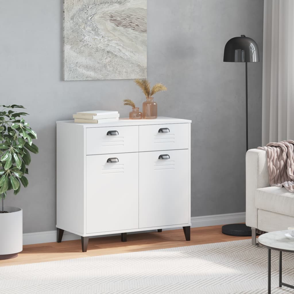 Aparador viken 80x40x80 cm derivados de madeira branco