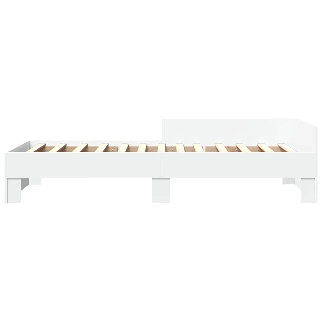 Estrutura de cama 75x190 cm derivados de madeira branco