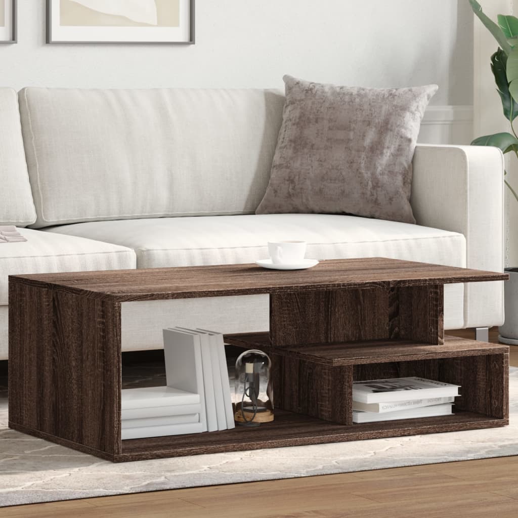 Mesa de centro 102x55x35 cm derivados madeira carvalho castanho