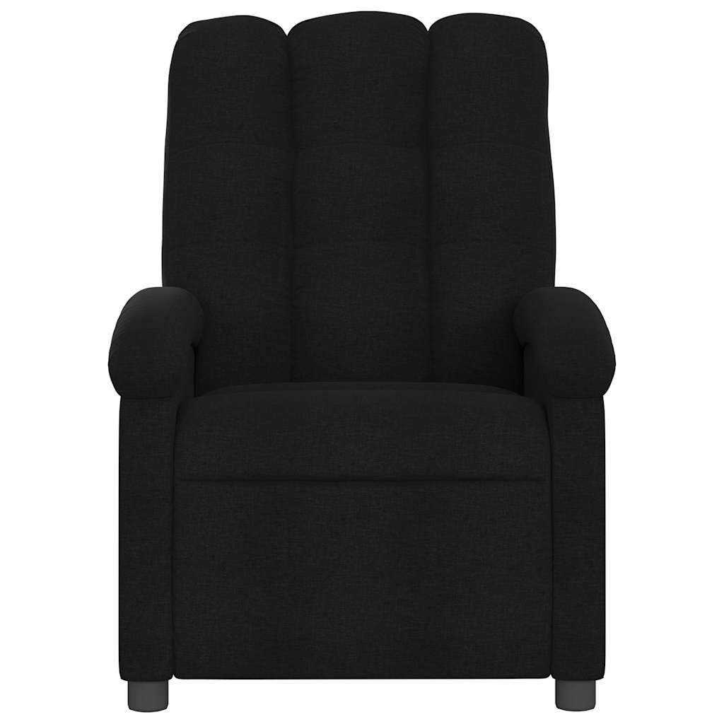 Poltrona de massagem reclinável em tecido preto