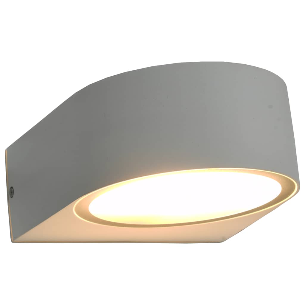 Candeeiros de parede para exterior redondos 2 pcs 11 w branco