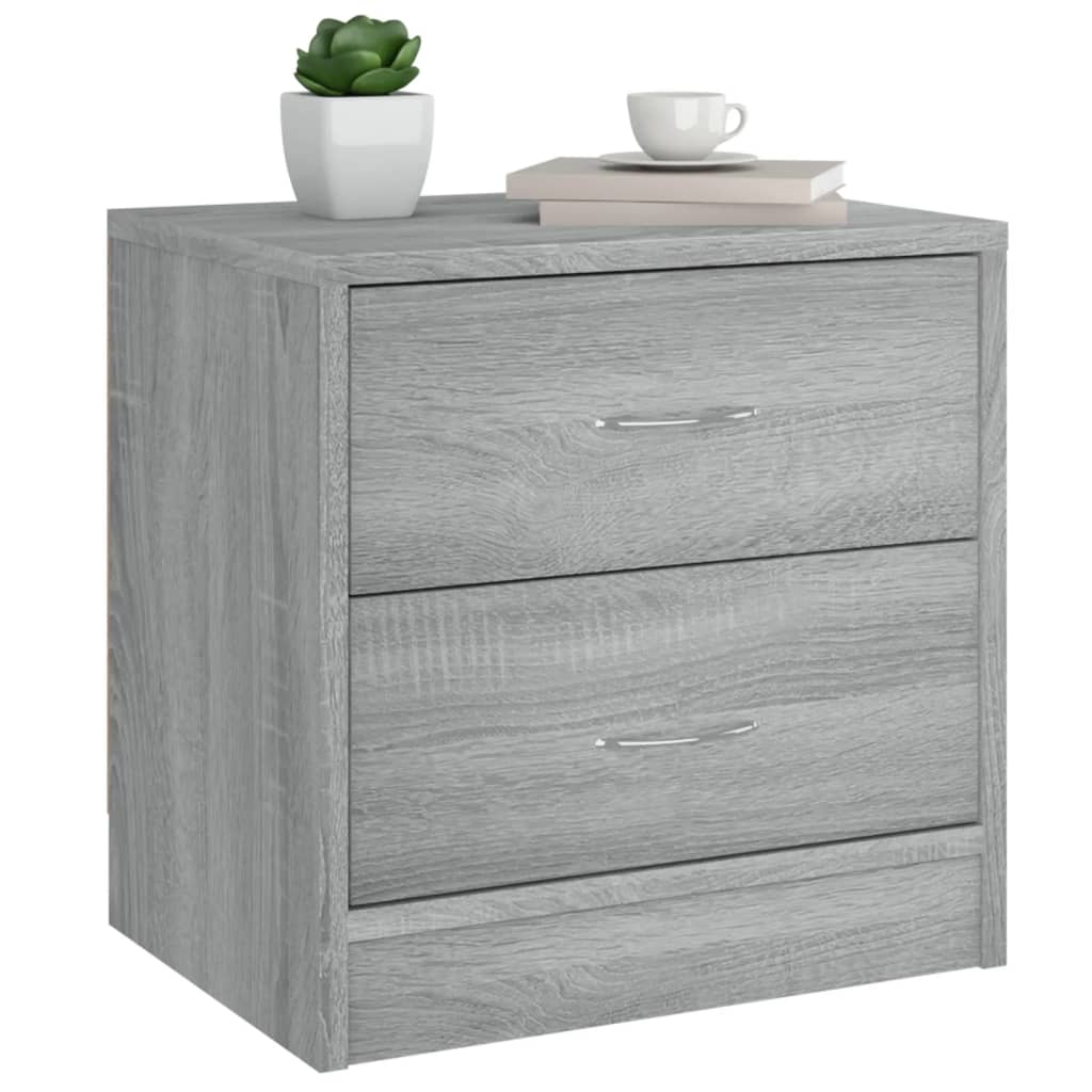 Mesa cabeceira 40x30x40 cm derivados de madeira cinzento sonoma