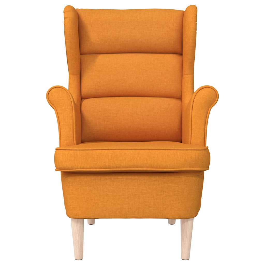 Cadeira com apoio de braços 74x84x100 cm tecido amarelo-escuro