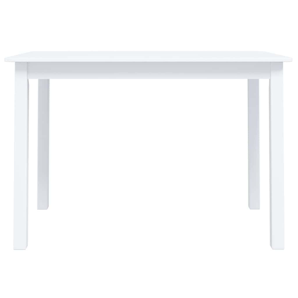 Mesa de jantar 114x71x75cm madeira de seringueira maciça branco