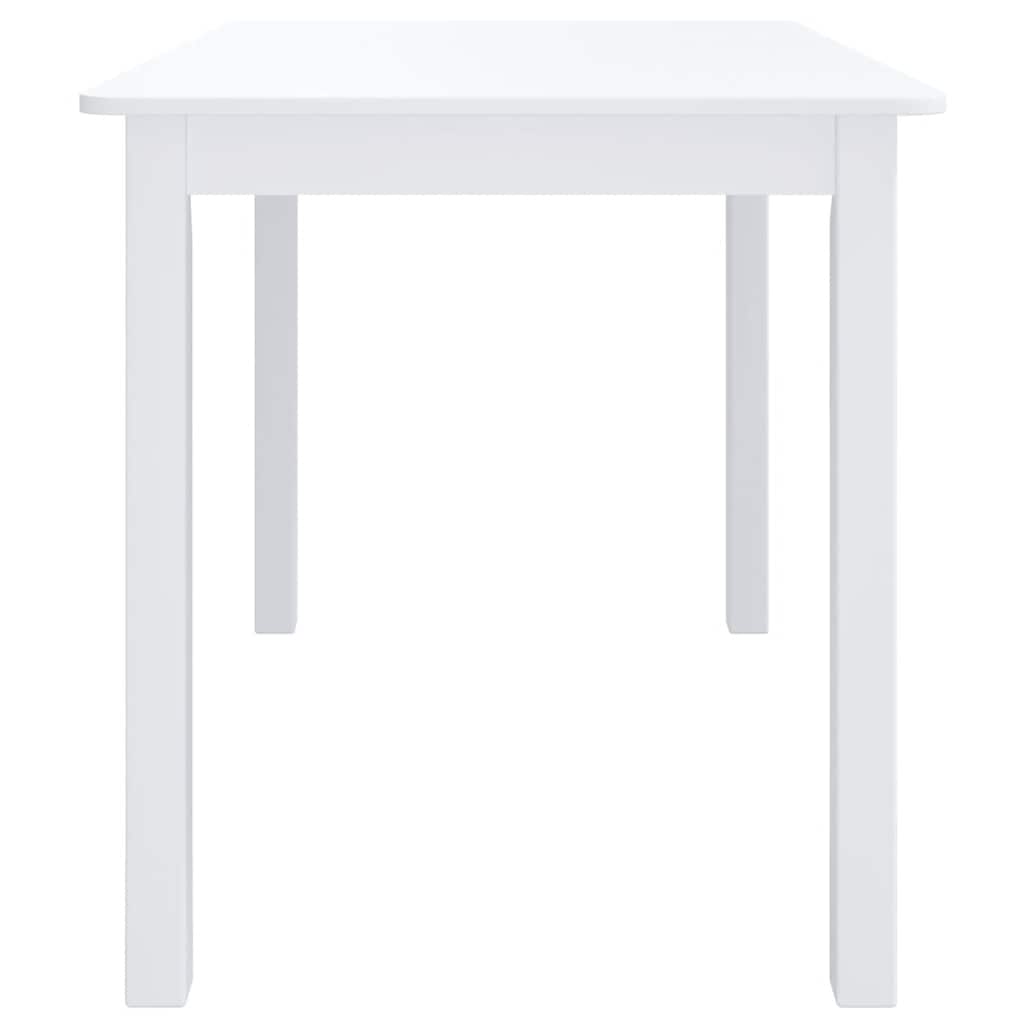 Mesa de jantar 114x71x75cm madeira de seringueira maciça branco