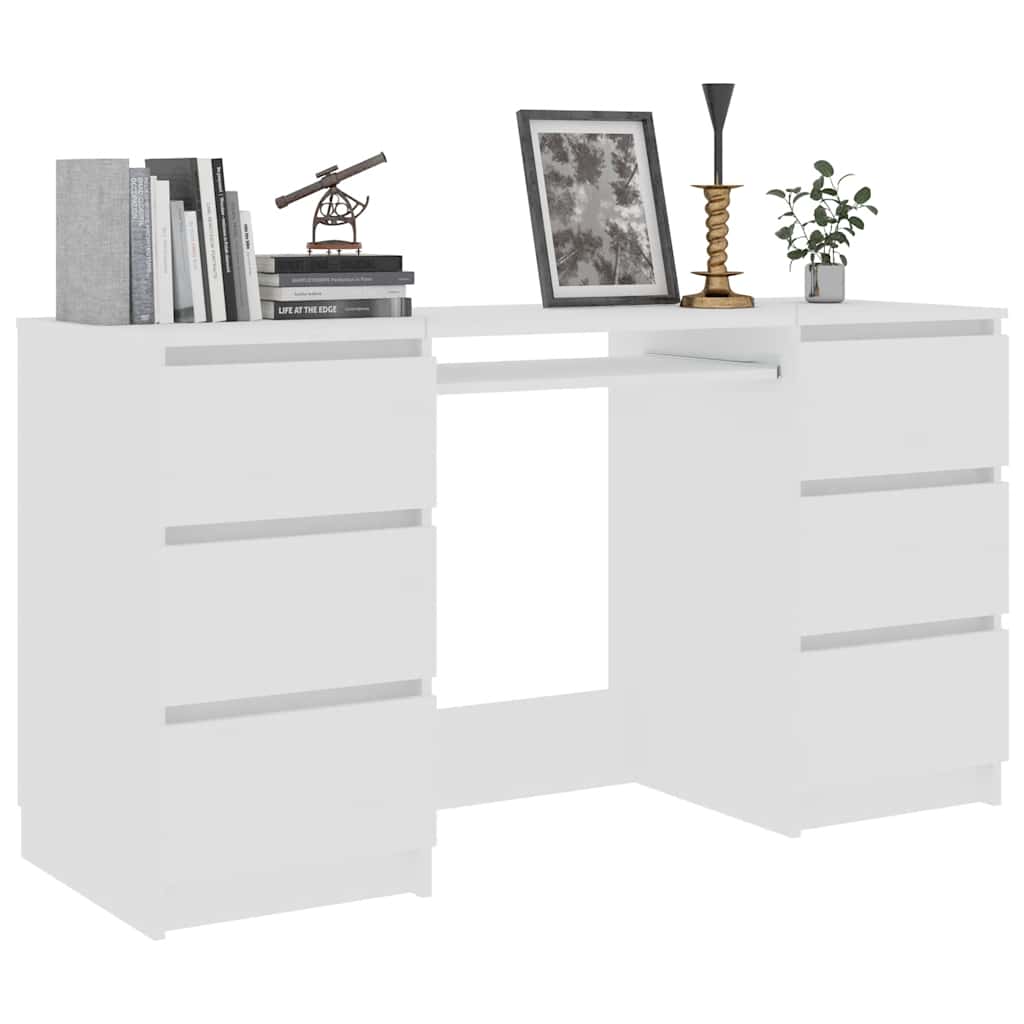 Secretária 140x50x77 cm contraplacado branco