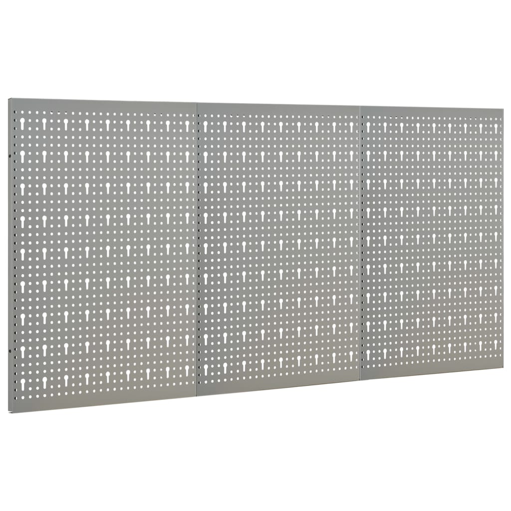 Placas perfuradas de parede 3 pcs 40x58 cm aço