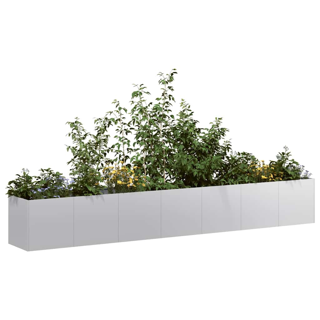 Planter 280x40x40 cm aço galvanizado