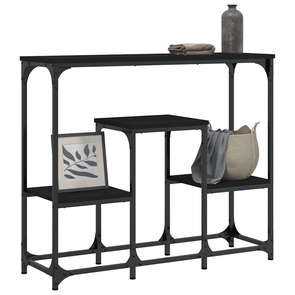 Mesa consola 89,5x28x76 cm derivados de madeira preto