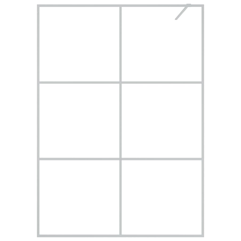 Divisória de chuveiro 140x195cm vidro transparente esg prateado