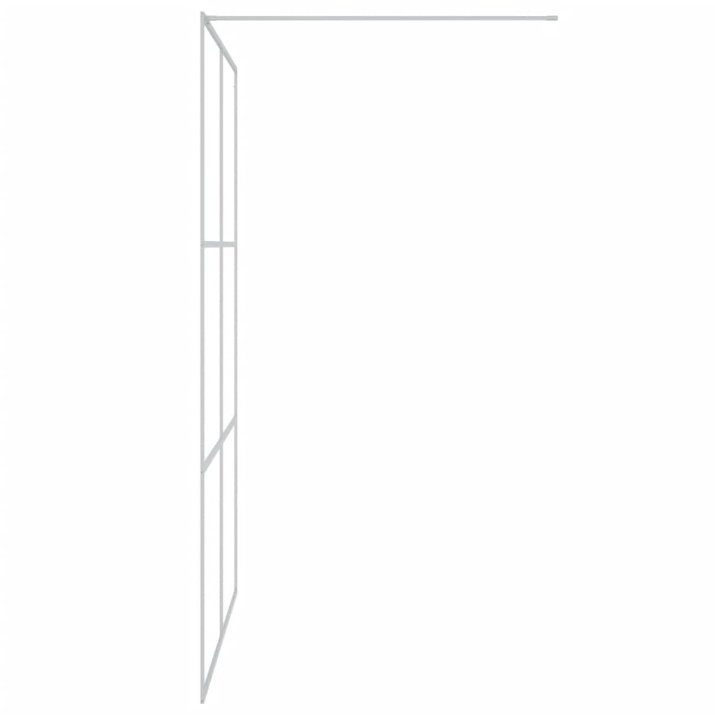 Divisória de chuveiro 140x195cm vidro transparente esg prateado
