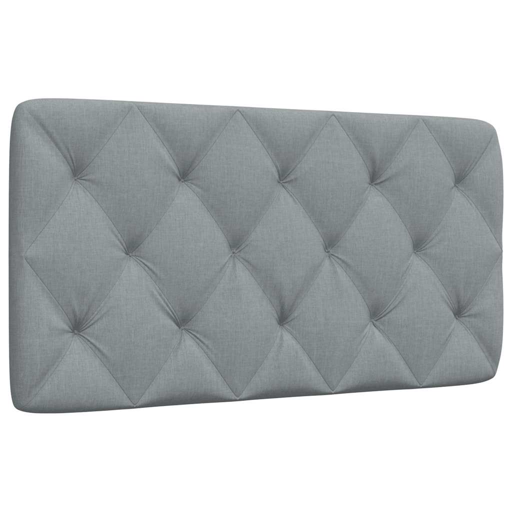 Almofadão de cabeceira 100 cm tecido cinzento-claro