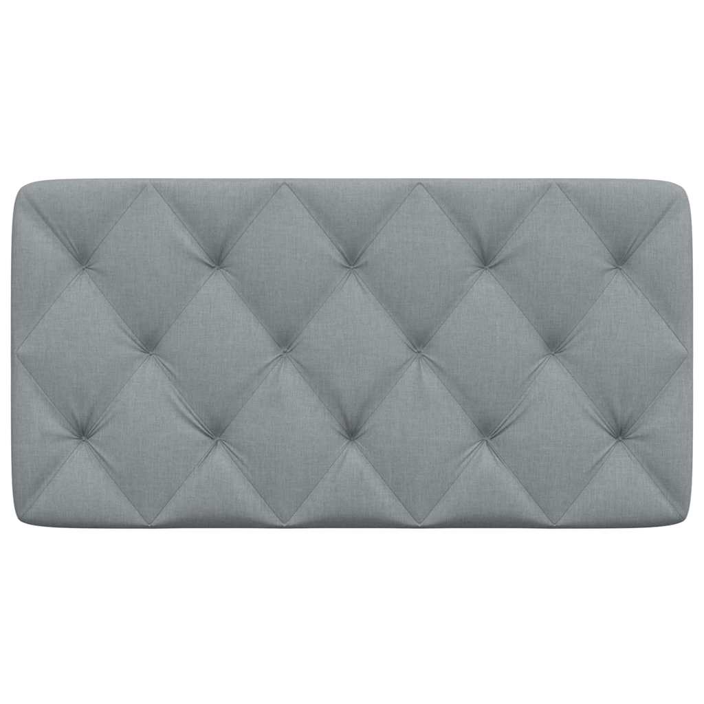 Almofadão de cabeceira 100 cm tecido cinzento-claro