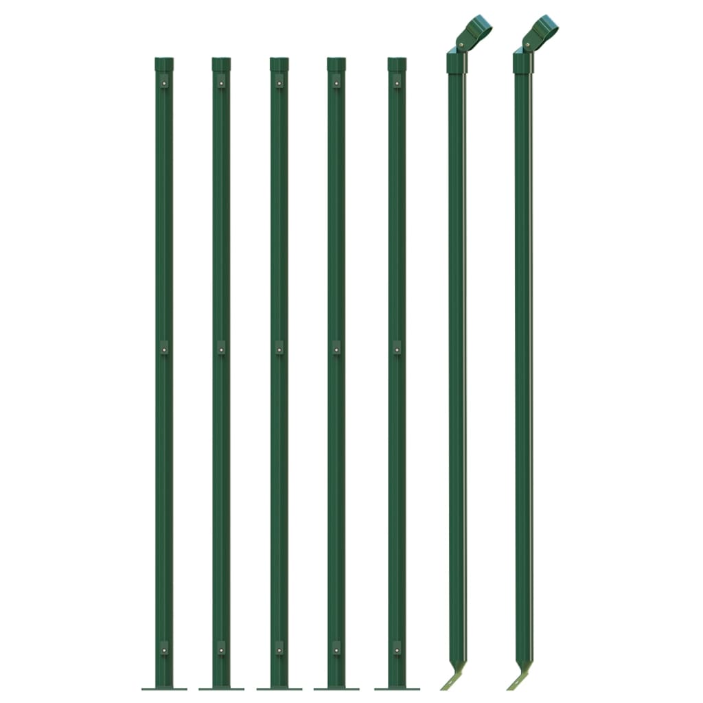 Cerca de malha de arame com flange 1x10 m verde