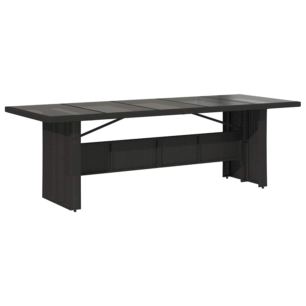 11 Pcs conjunto de bistrô p/ jardim c/ almofadões vime PE preto