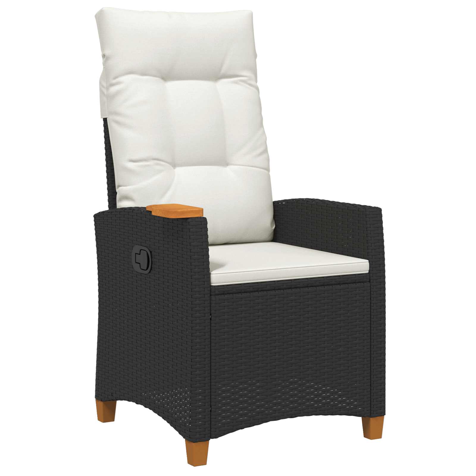 Cadeira reclinável com prato para chá 62 x 64 x 112 cm vime PE