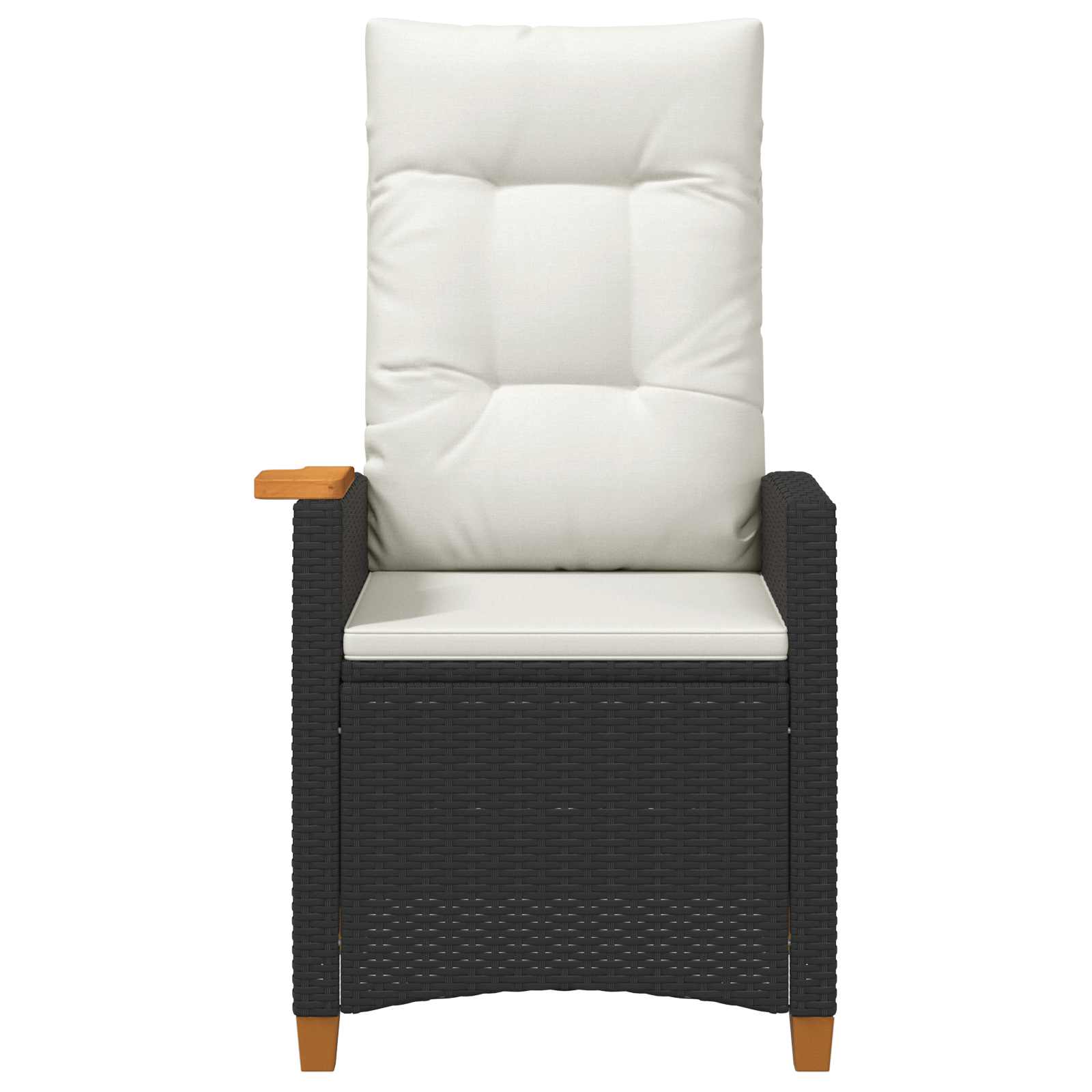 Cadeira reclinável com prato para chá 62 x 64 x 112 cm vime PE