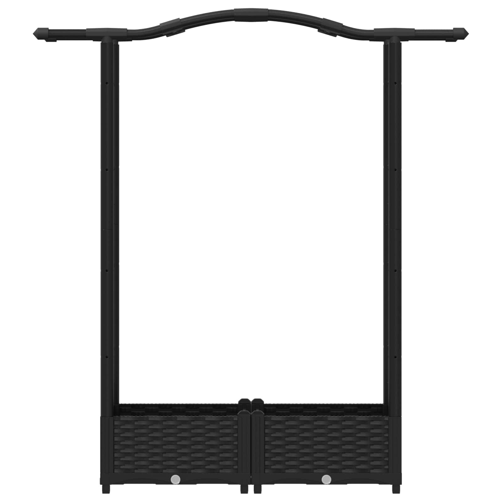 Cama elevada com treliça e telhado preto 124 x 40 x 123 cm PP