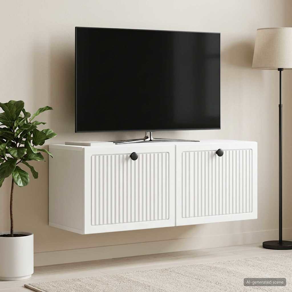 Gabinete de TV de parede branco 78,5 x 31 x 30 cm