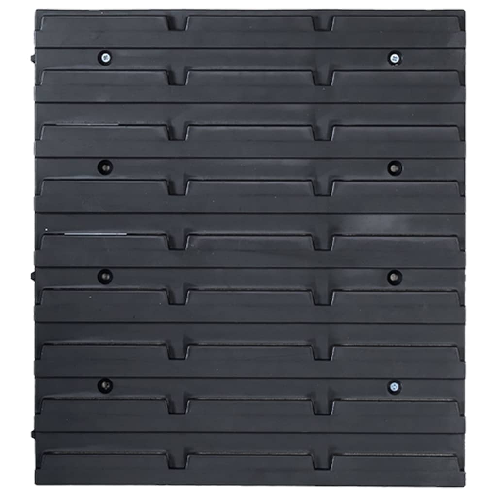 48 Pcs kit caixas arrumação com painéis de parede azul e preto
