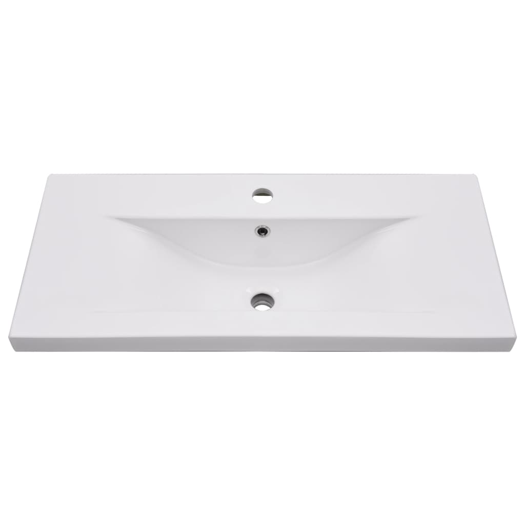 Lavatório embutido 81x39,5x18,5 cm cerâmica branco