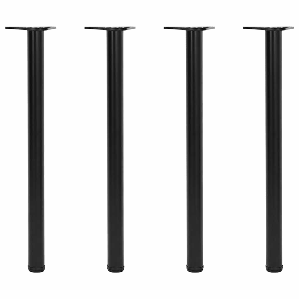4 Pernas de mesa, altura ajustável, preto 870 mm