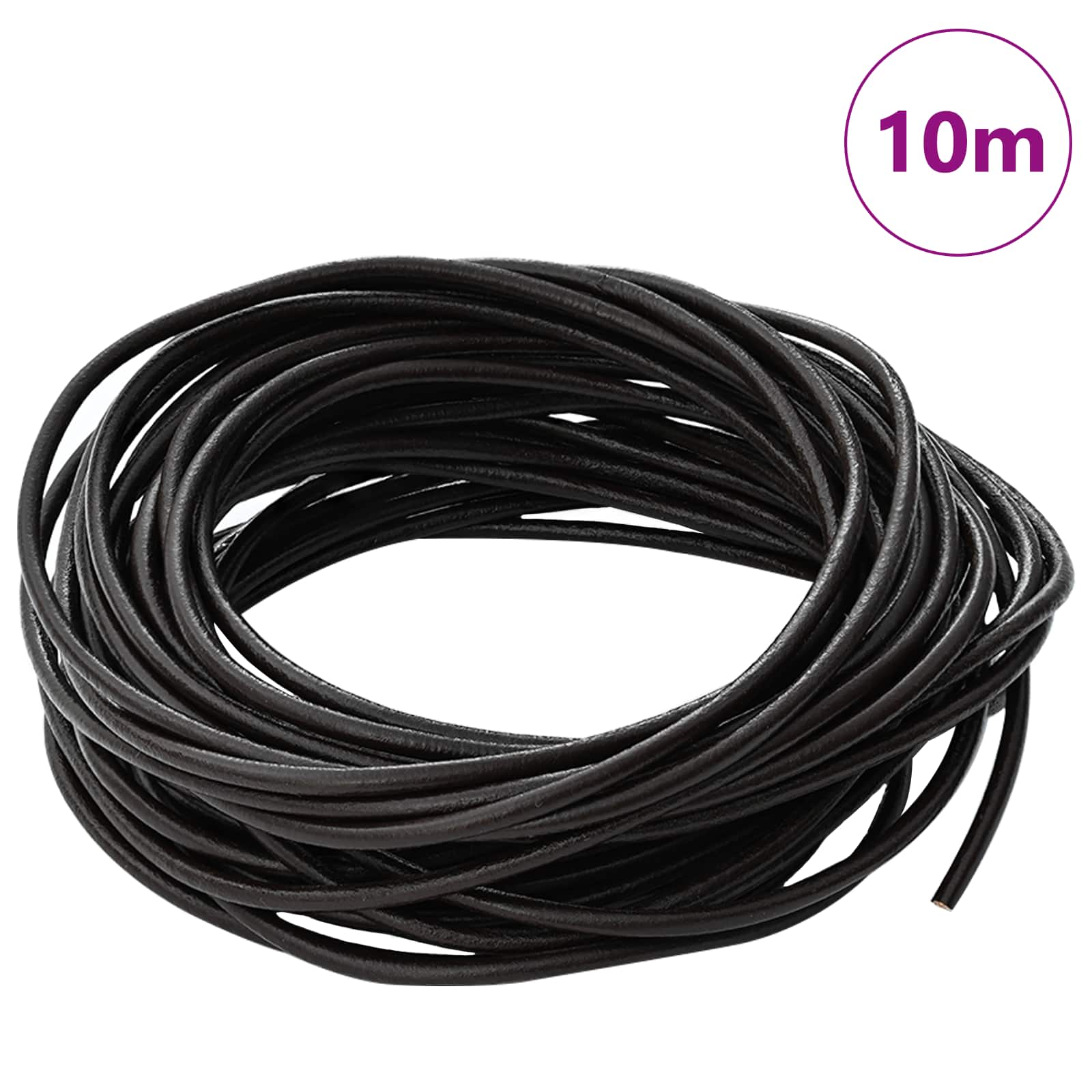 Corda de couro marrom escuro ø2,5 mm x 10 m couro