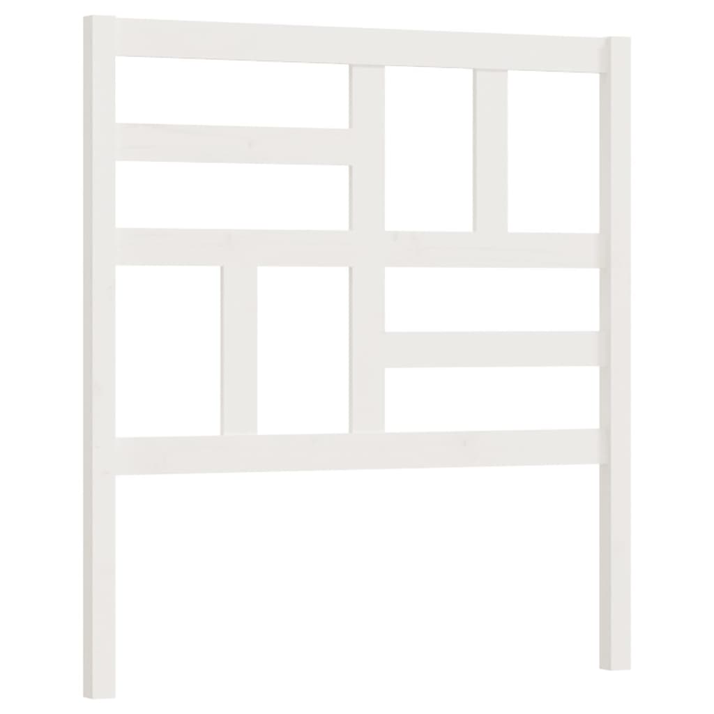 Cabeceira de cama 96x4x104 cm pinho maciço branco