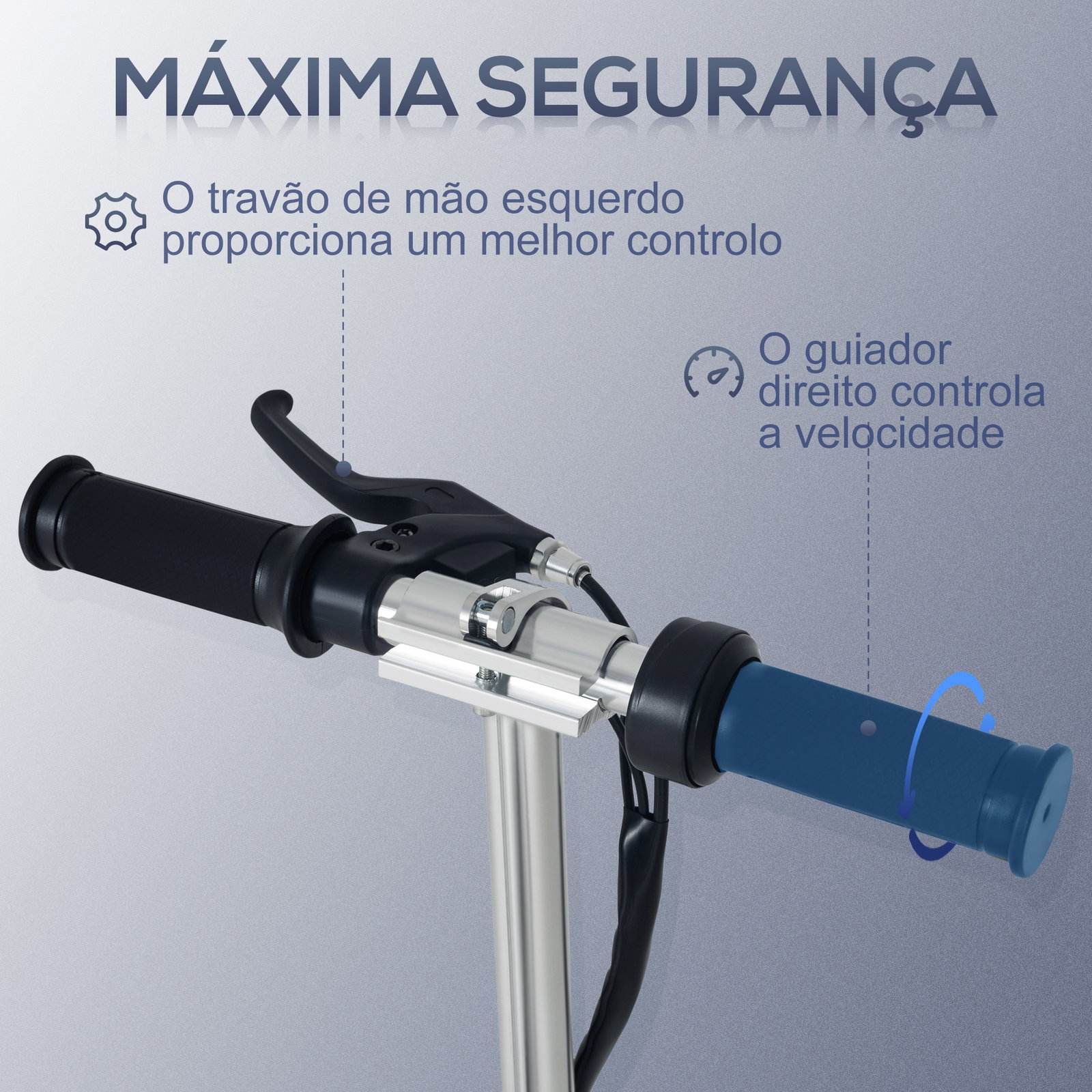 Trotinete Elétrica Dobrável para Crianças e Adolescentes acima de 7 Anos Velocidade de 10km/h Trotinete Elétrica com Guiador Aju