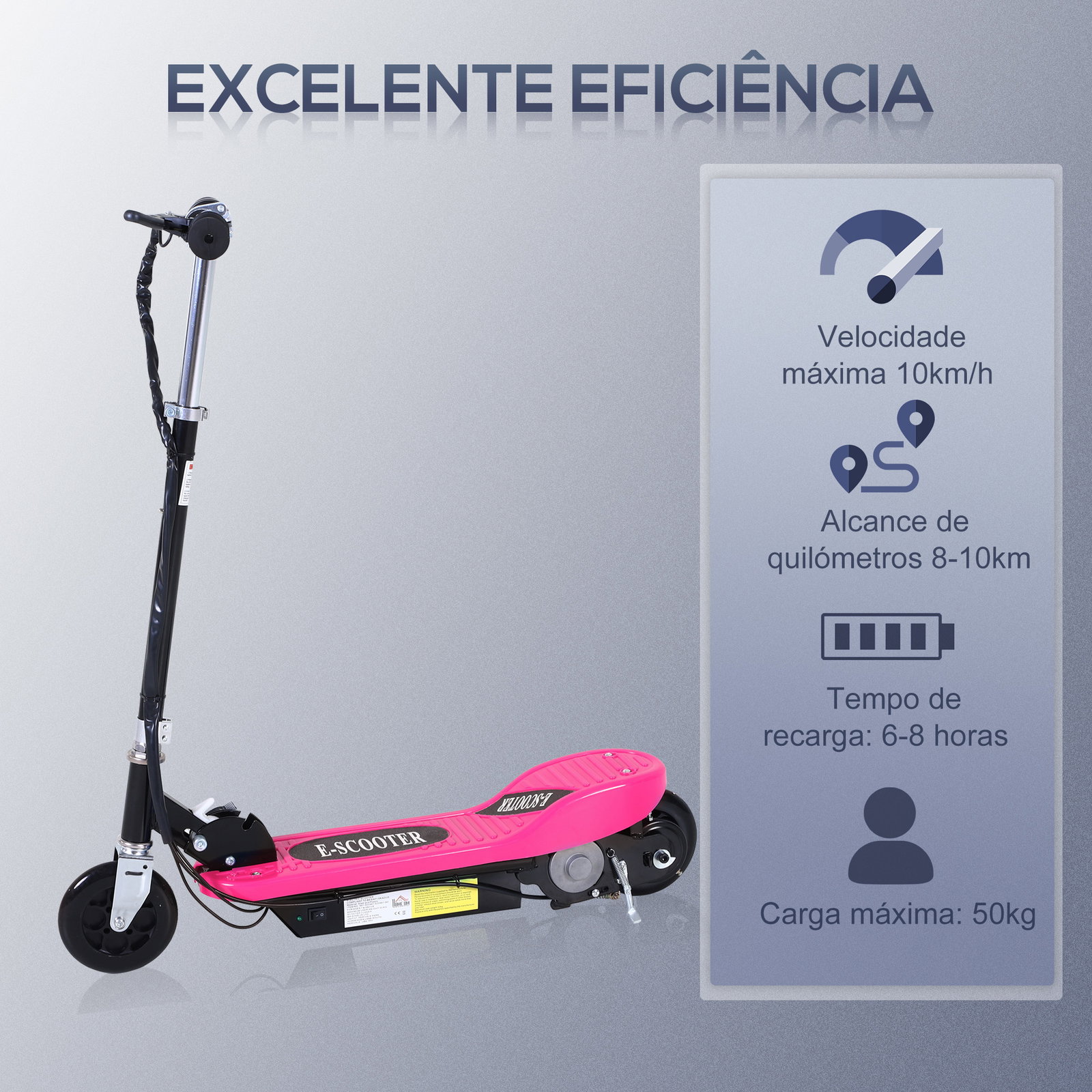 Trotinete Elétrica Dobrável para Crianças e Adolescentes acima de 7 Anos Velocidade de 10km/h Trotinete Elétrica com Guiador Aju
