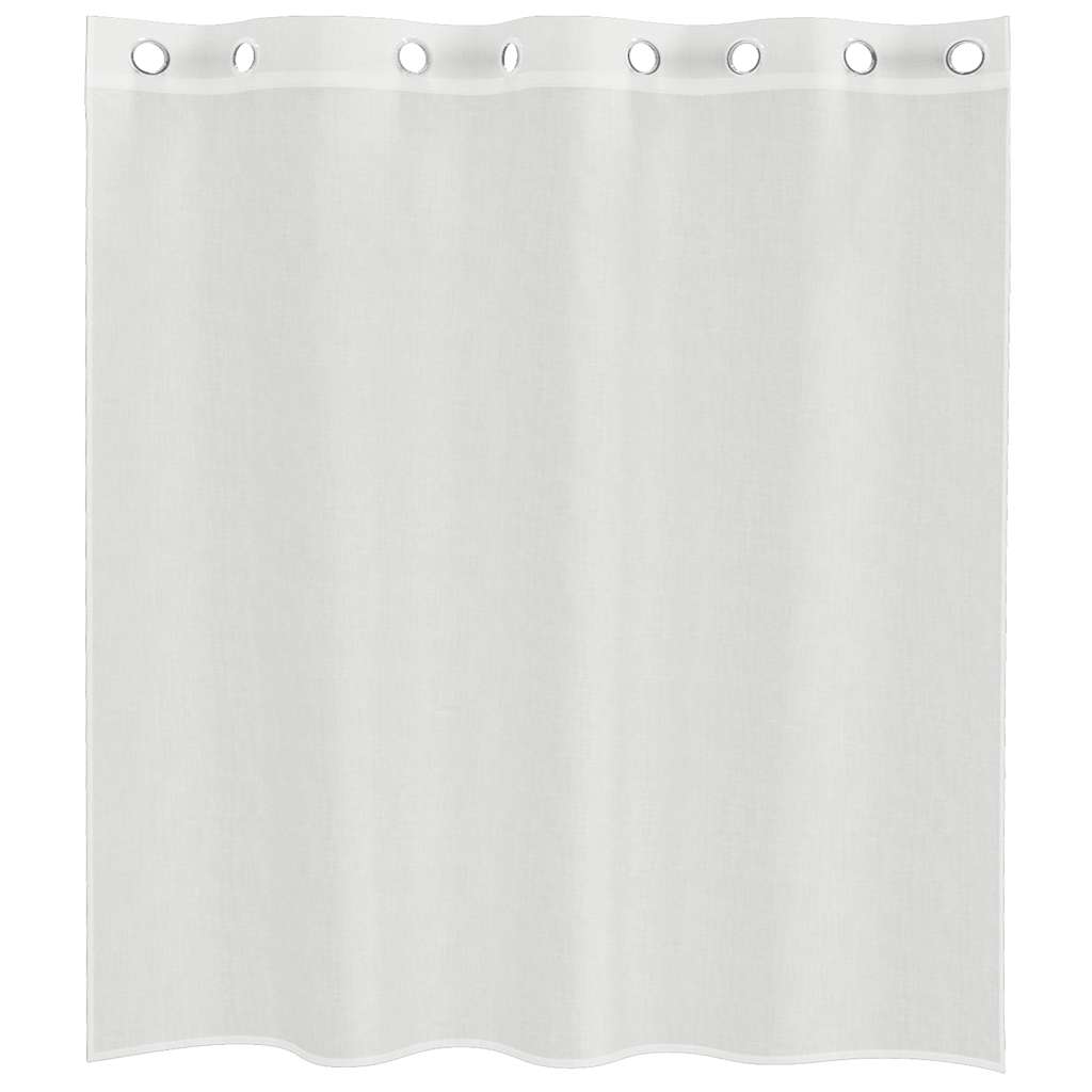 Cortinas de voile com ilhós 2 pcs branco