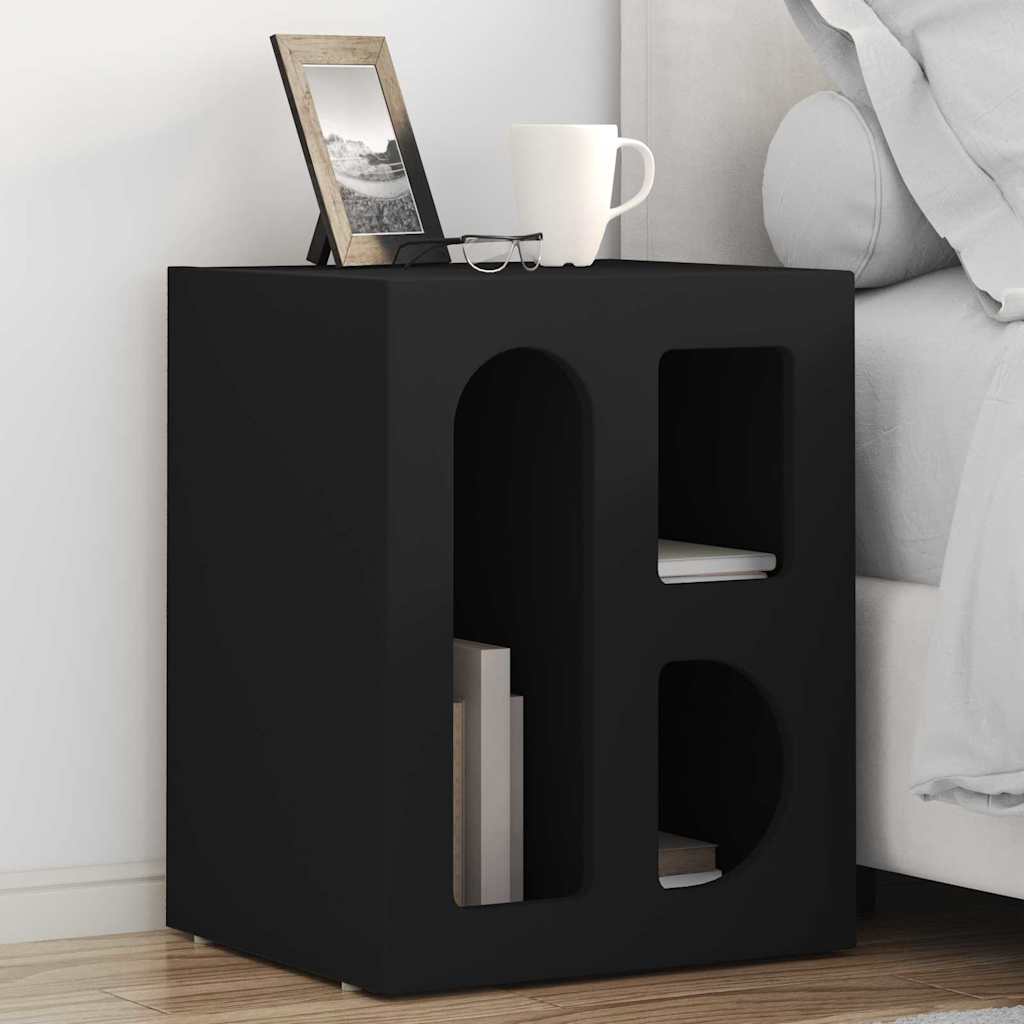 Mesa-de-cabeceira elst 2 unid. preto 40 x 35 x 50 cm