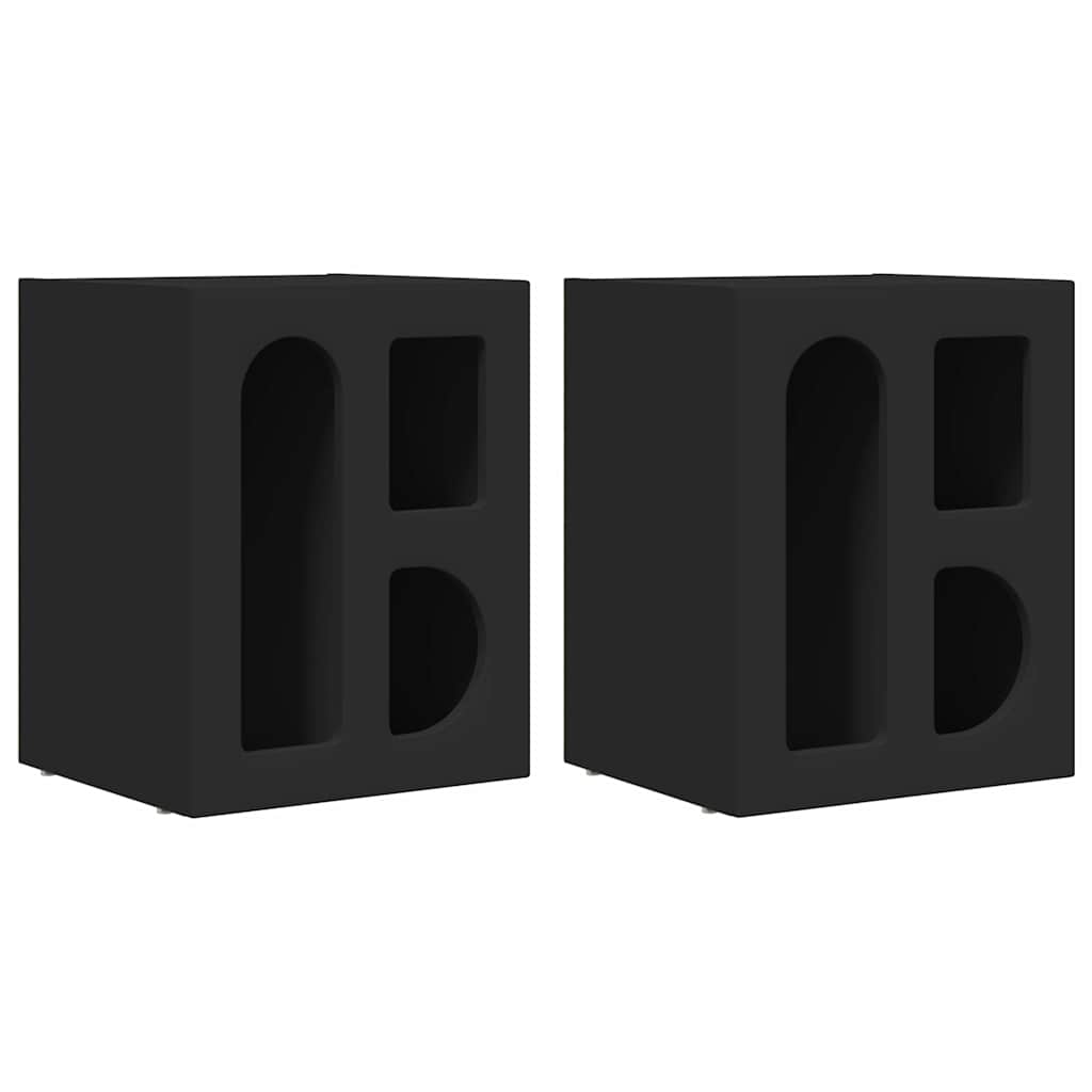 Mesa-de-cabeceira elst 2 unid. preto 40 x 35 x 50 cm