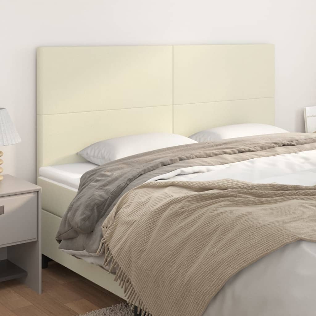 Cabeceira creme 160x5x118/128 cm couro sintético