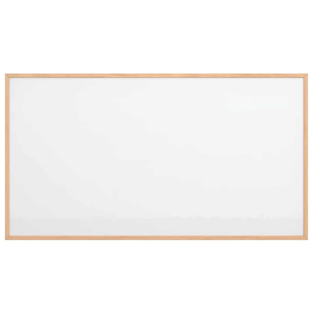 Quadro branco magnético com estrutura em madeira de pinho maciço 100x55 cm