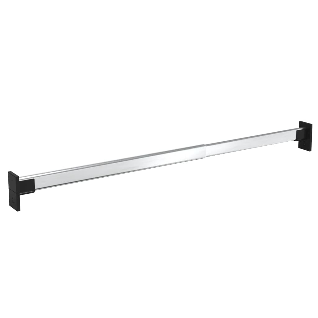 Varões telescópicos para guarda-roupa 4 pcs 58-100 cm prateado