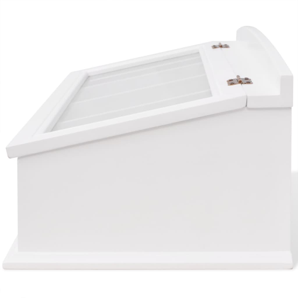 Bandeja de talheres, MDF, estilo barroco, branco