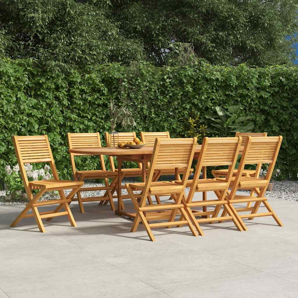 Cadeiras de jardim dobráveis 8 pcs 47x62x90 cm teca maciça