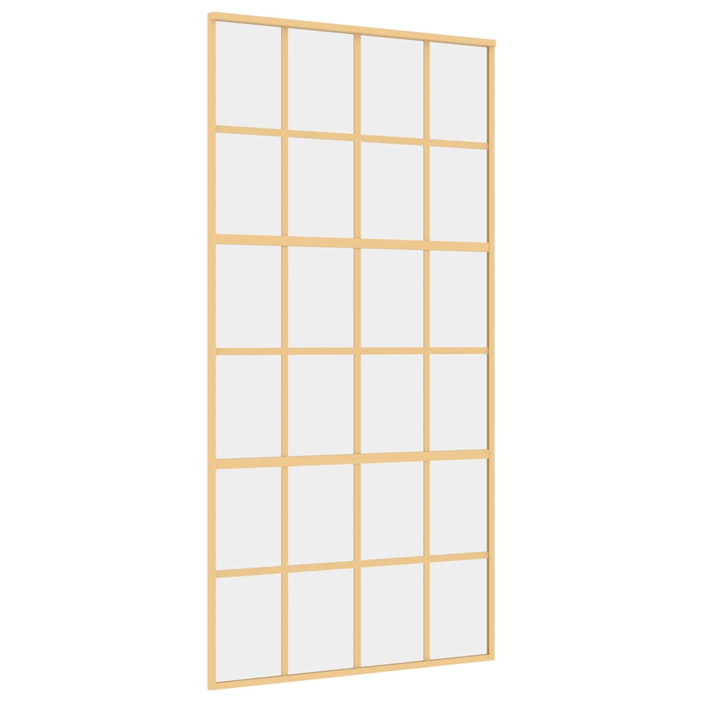 Porta deslizante 102,5x205 cm vidro esg/alumínio dourado